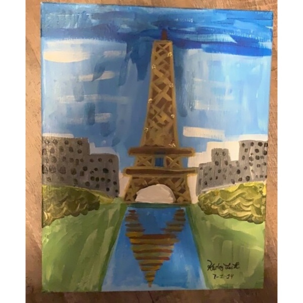 eiffel tower painting